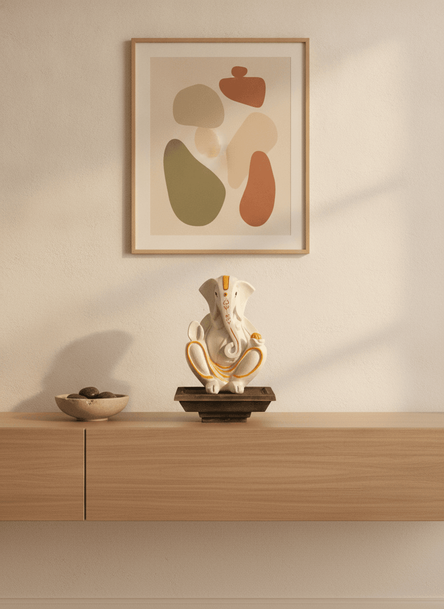 Serene Ganesha Meditative Sculpture